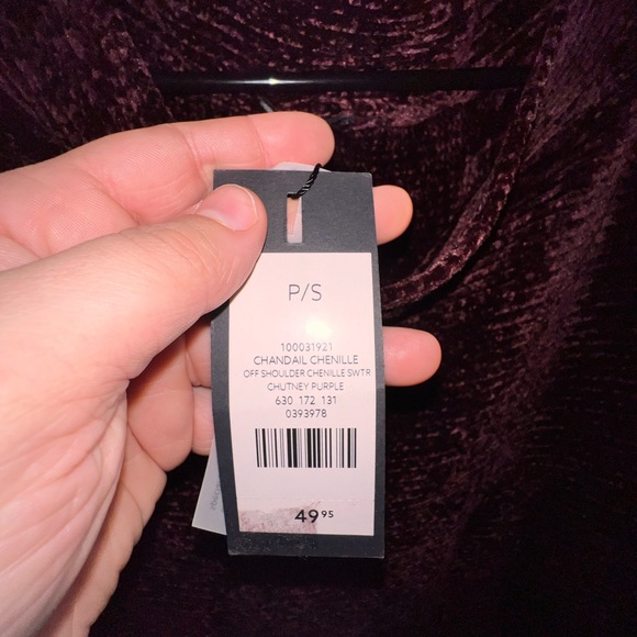 DYNAMITE BURGUNDY CHENILLE SWEATER NWT - Picture 7 of 9